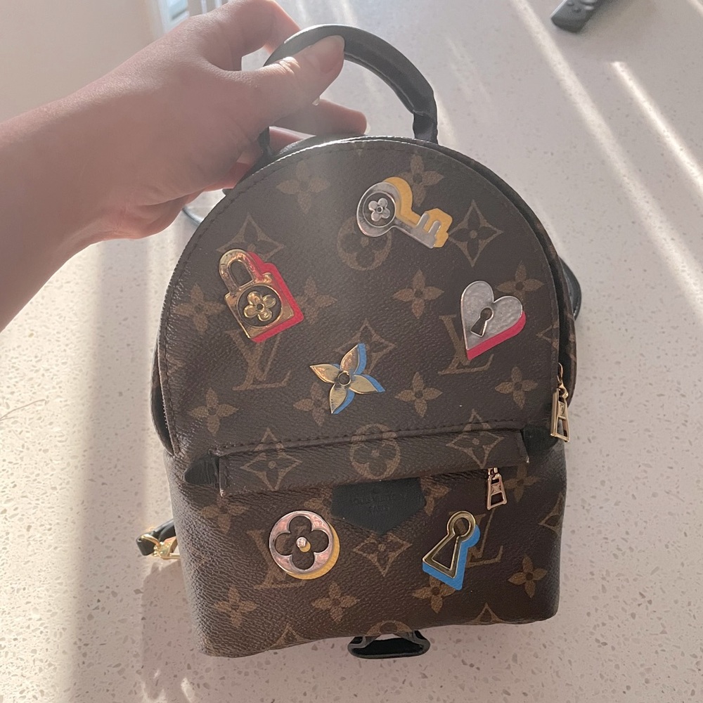 COPY - LV Monogram Love Lock Palm Springs Backpac…